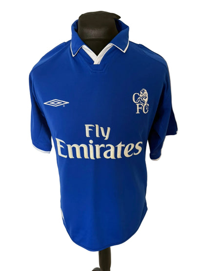 Chelsea 2001-03 home football shirt, blue, medium, Umbro, Gianfranco Zola, front