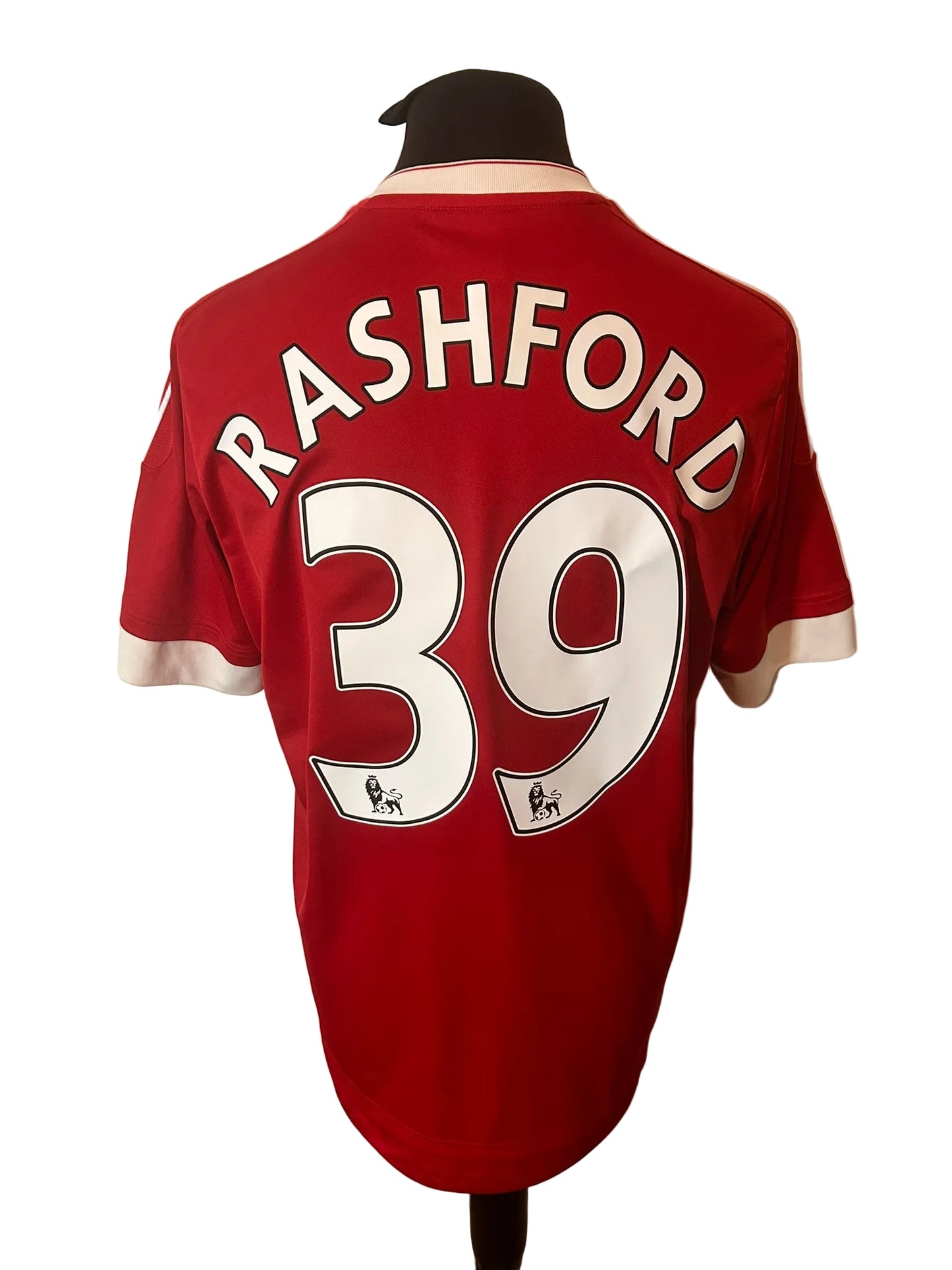 Manchester United 2015-16 home football shirt, red, Large, Adidas, Marcus Rashford, back