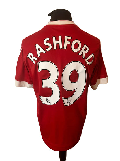 Manchester United 2015-16 home football shirt, red, Large, Adidas, Marcus Rashford, back