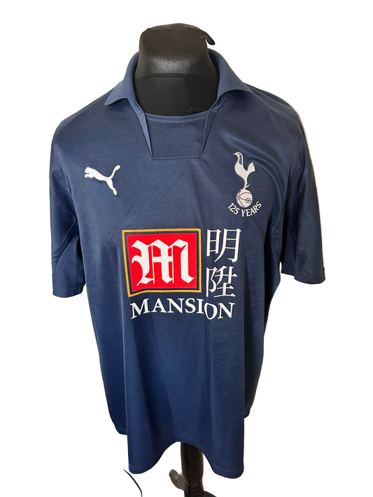 Tottenham Hotspur 2007-08 away football shirt, Dimitar Berbatov, Puma, Extra Large, XL,navy, front