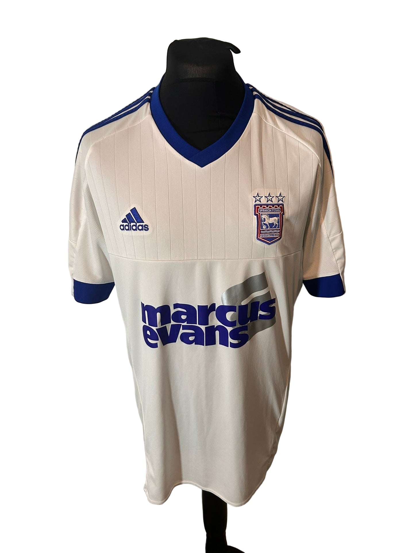 Ispwich Town 2016-18 away football shirt, adidas, XL, Extra Large, white, front