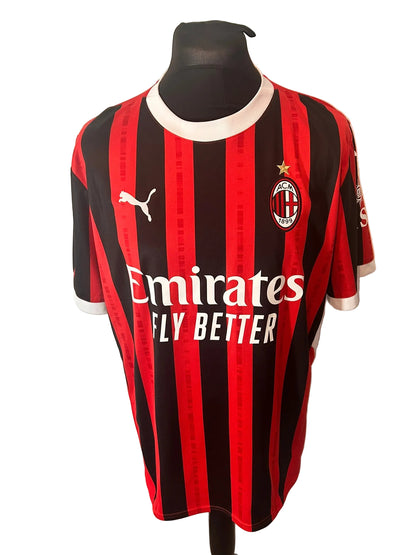 AC Milan 2024-25 home football shirt, red and black, Extra Large, XL, Puma, front