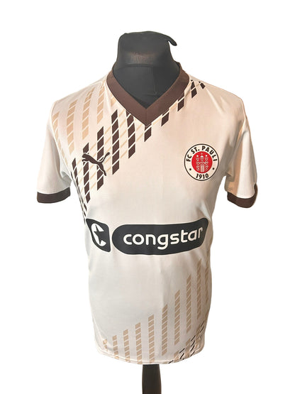 St Pauli 2024-25 away football shirt, Puma, small, white, front