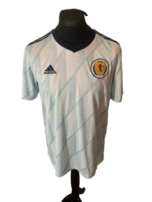 Scotland 2020-21 away football shirt, blue, large, front