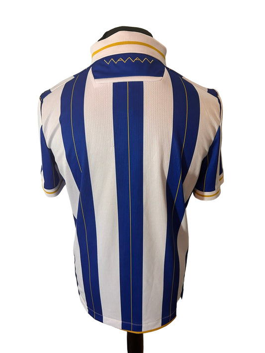 Sheffield Wednesday 2023-24 home football shirt, Macron, large, blue and white, stripes, back