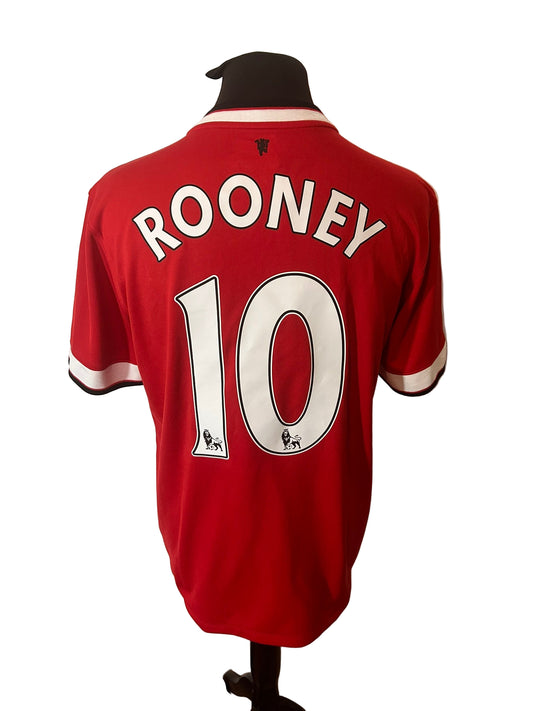 Manchester United 2014-15 home football shirt, Wayne Rooney, Nike, large, red, back