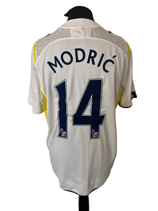 Tottenham Hotspur 2009-10 home football shirt, Puma, large, white, back, Luka Modric