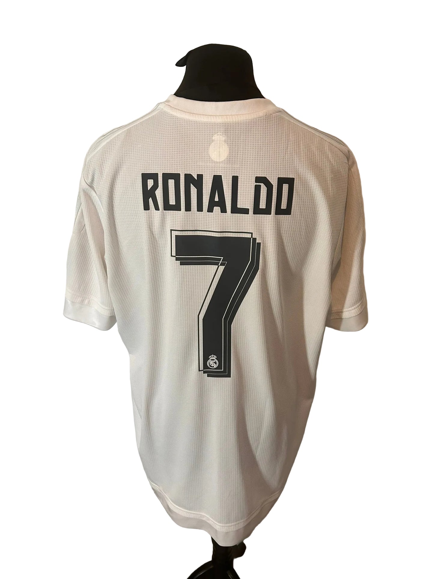 Real Madrid 2015-16 home football shirt, yellow, XXL, Adidas, Cristiano Ronaldo, back
