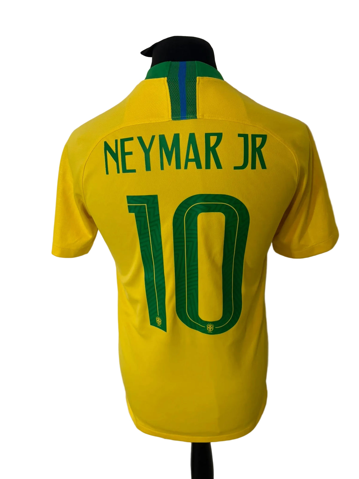 Brazil 2018-19 home football shirt, yellow, small, Nike, Neymar, back
