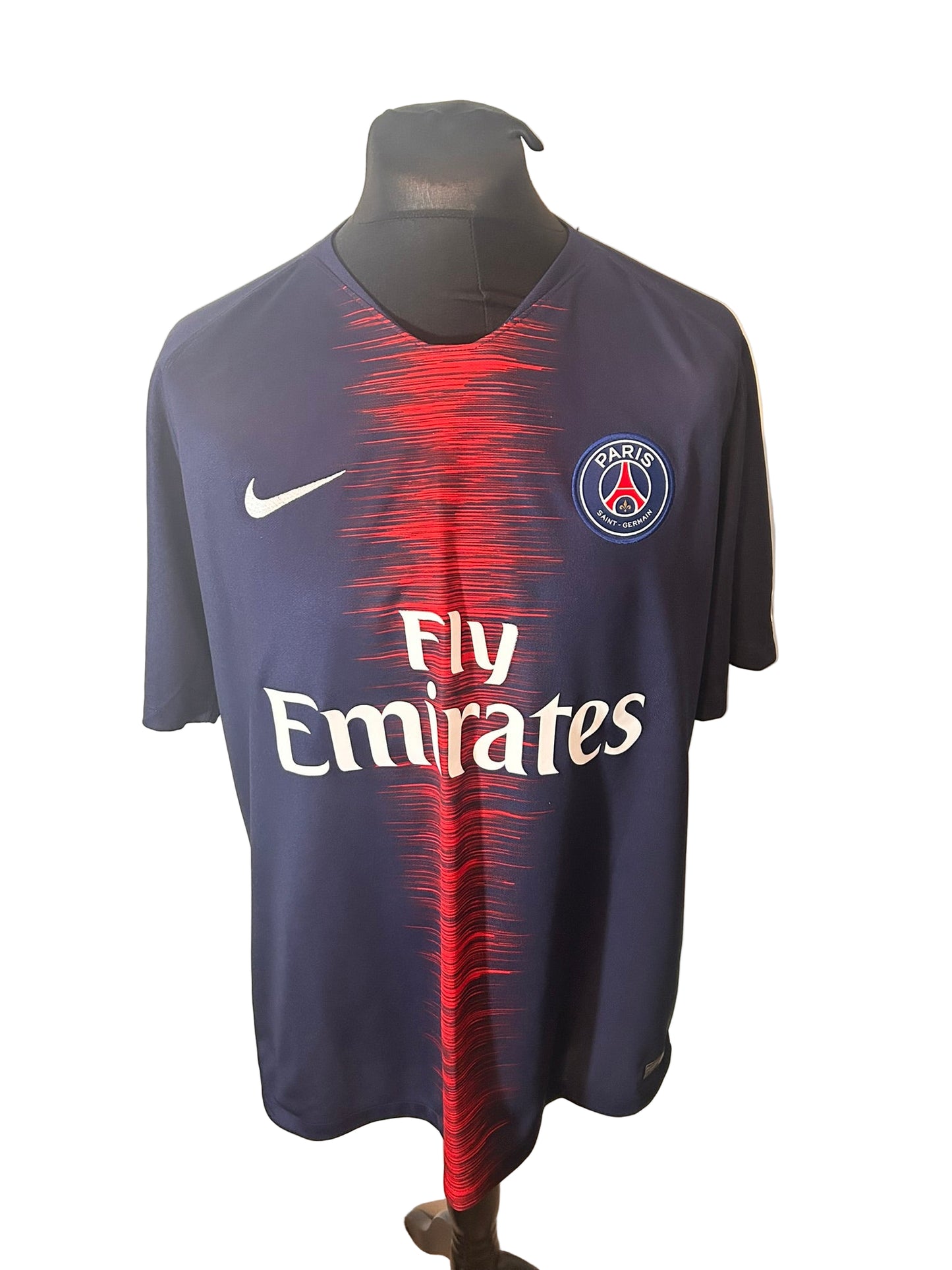 PSG, Paris Saint Germain 2018-19 home football shirt, Nike, extra large, XL, navy, Neymar, front