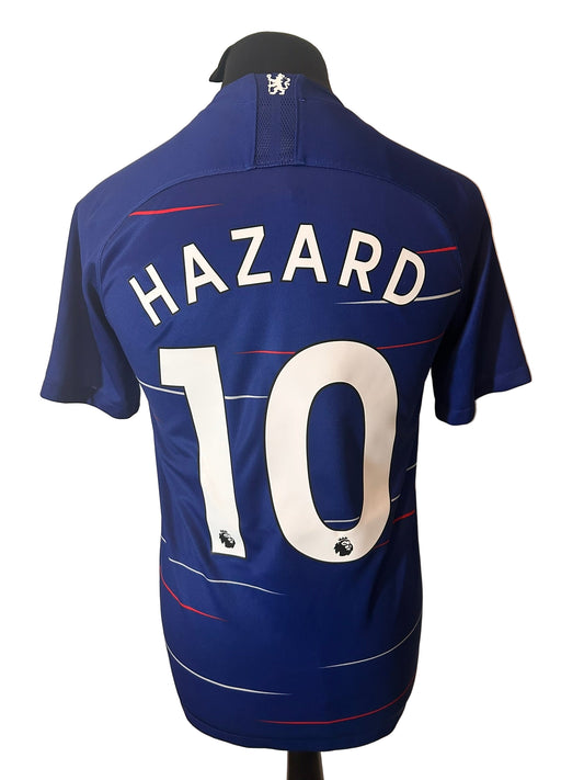 Chelsea 2018-19 home football shirt, Nike, small, blue, Eden Hazard, front