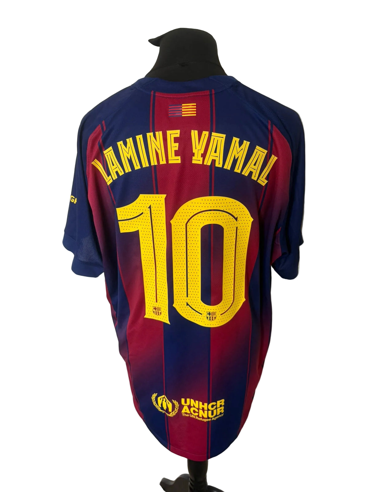 Barcelona 2025-26 home football shirt, blue and red, XXL, 2XL, Nike, Lamine Yamal, back
