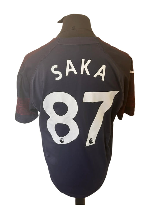 Arsenal Bukayo Saka 2018-19 Away Football Shirt Extra Large XL Puma