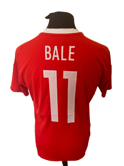 Wales Gareth Bale 2016-17 Home Football Shirt Medium Adidas