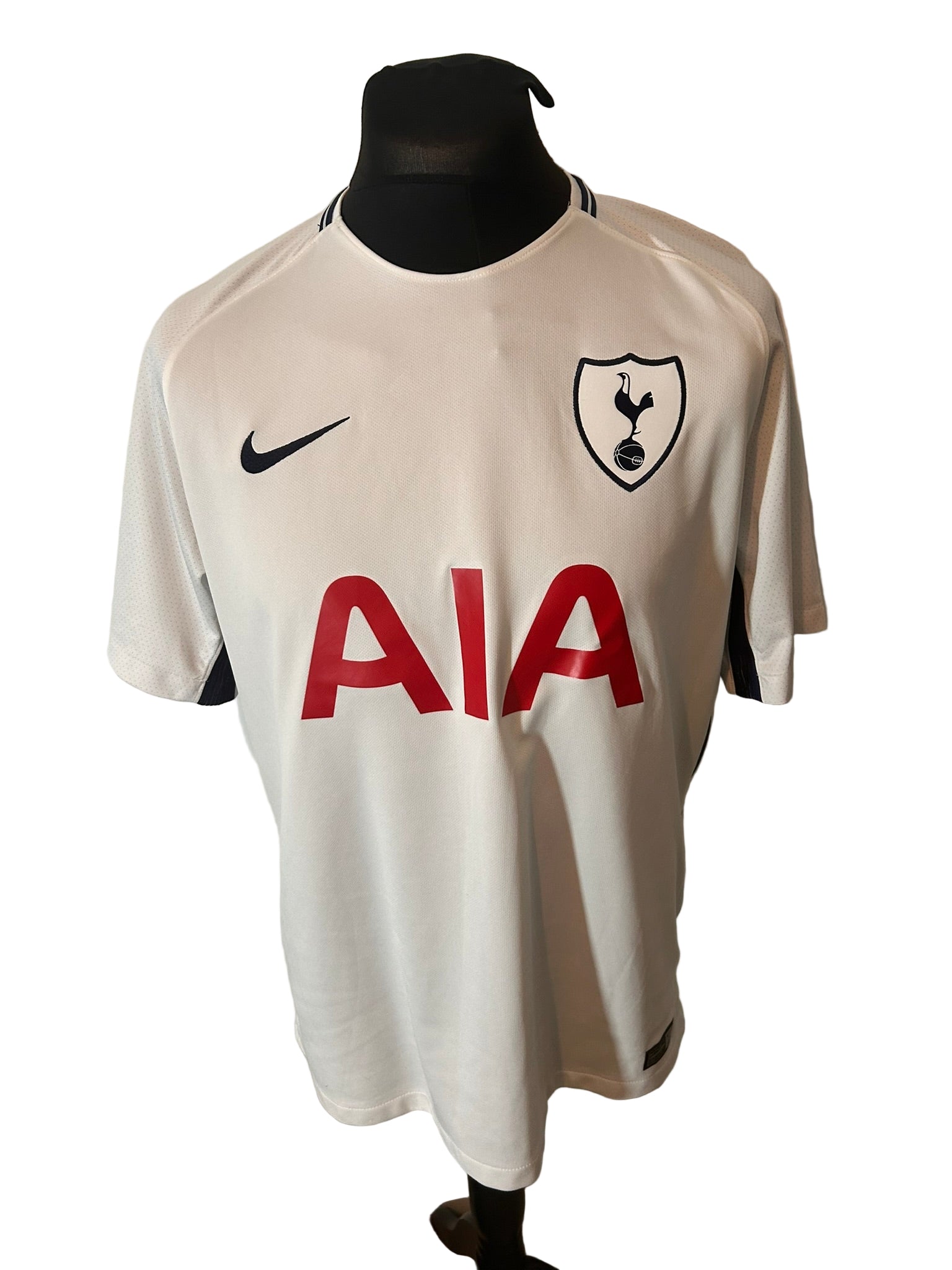 Tottenham Hotspur 2017-18 home football shirt, Nike, large, white, Harry Kane, front