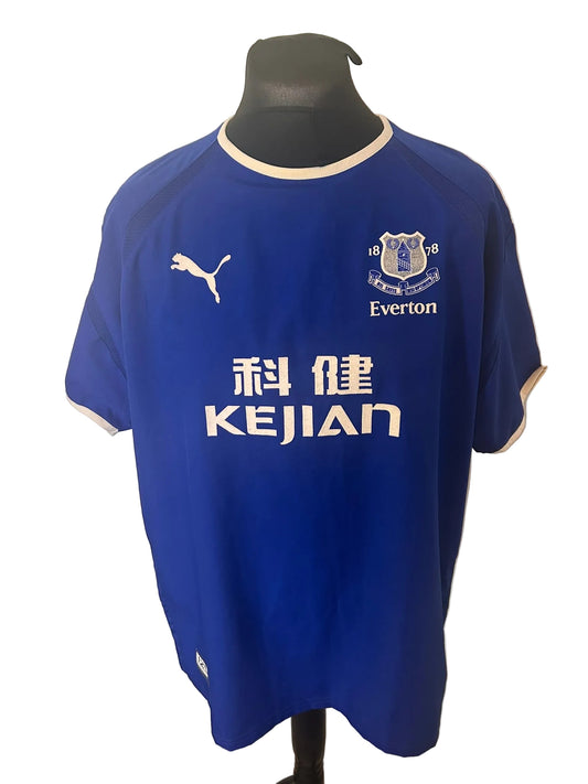 Everton 2003-04 home football shirt, blue, Extra Large, XL, Puma, Duncan Ferguson, front