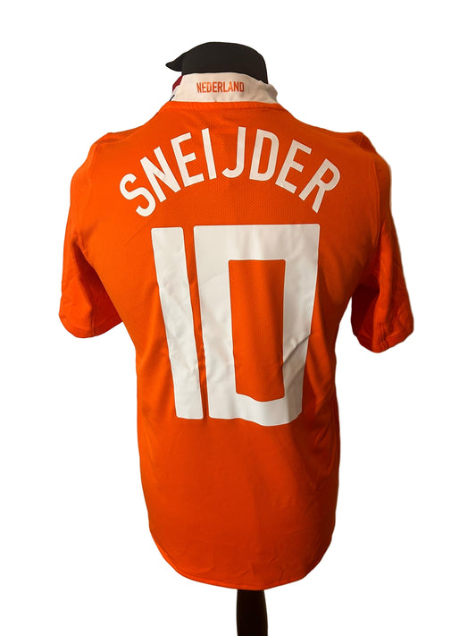 Netherlands 2008-10 home football shirt, Nike, small, orange, Wesley Sneijder, back