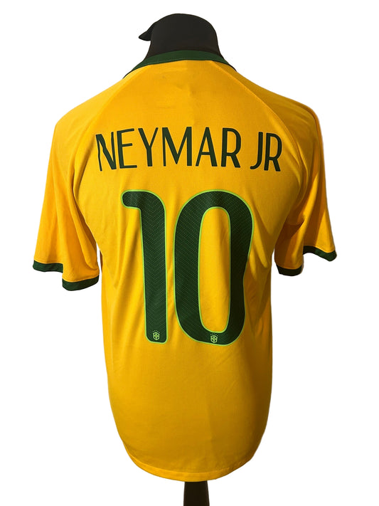 Brazil 2014-15 home football shirt, Nike, small, yellow, Neymar, back