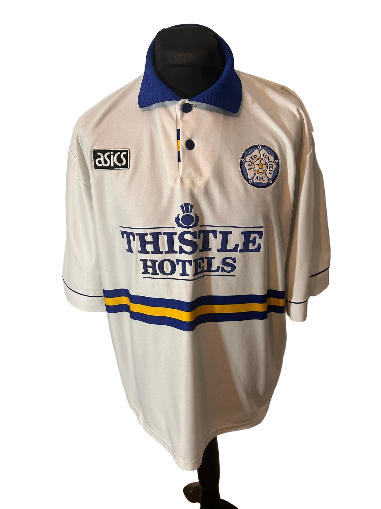 Leeds United 1993-95 home football shirt, Asics, XXL, white, front