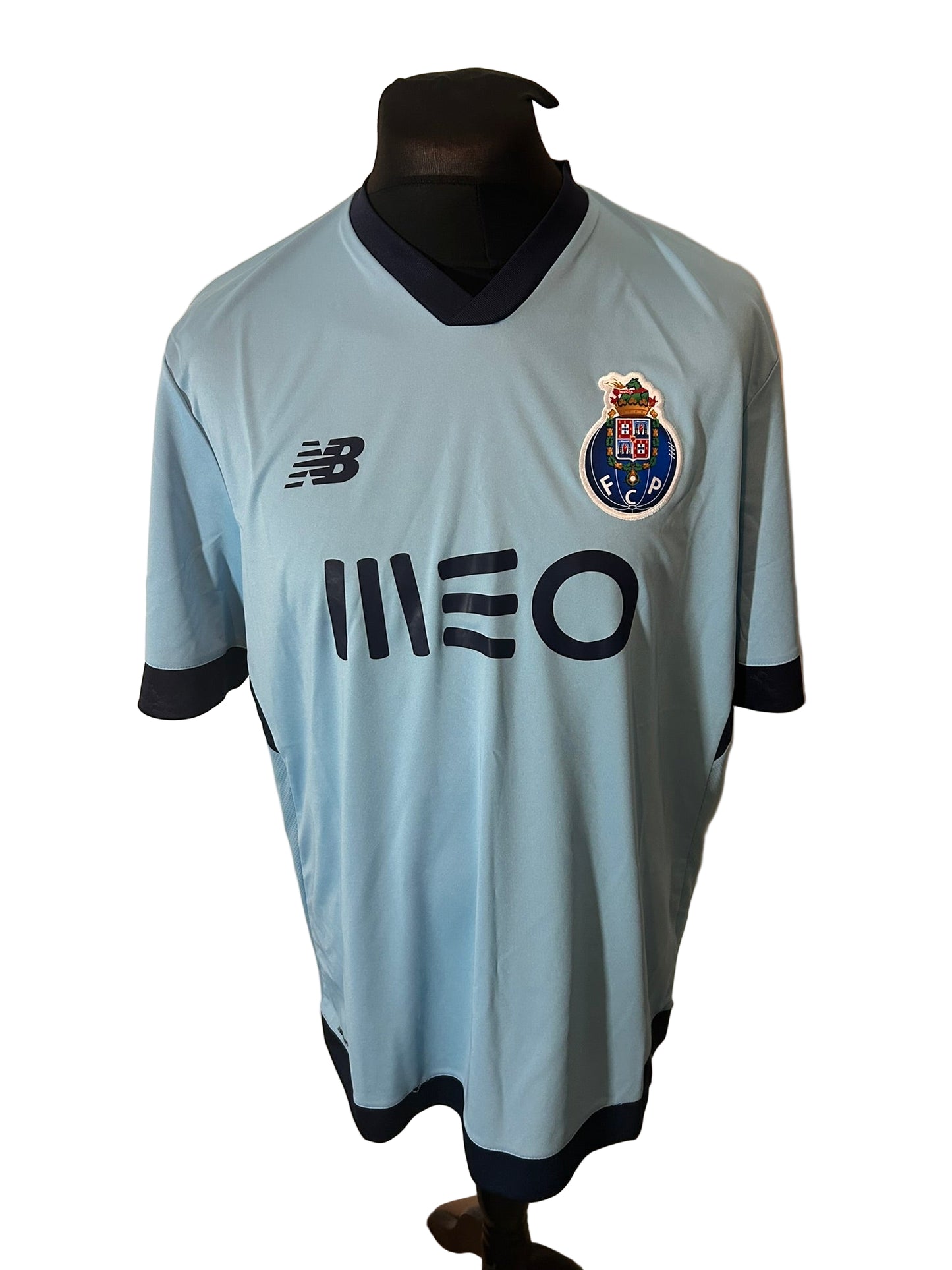 Porto 2017-18 third football shirt, New Balance, extra large, XL, blue, front