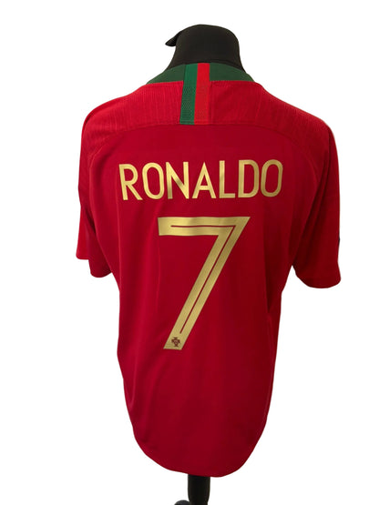 Portugal 2018-19 home football shirt, red, Extra Large, XL, Nike, Cristiano Ronaldo, back