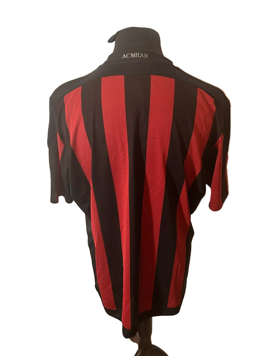 AC Milan 2015-16 home football shirt, adidas, extra large, XL, red and black, back
