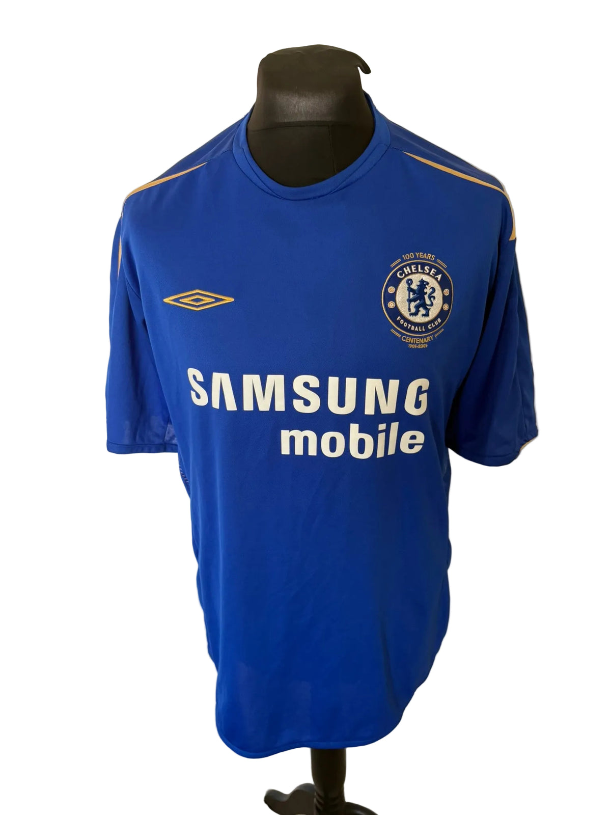 Chelsea 2005-06 home football shirt, blue, 2XL, XXL, Umbro, Didier Drogba, front
