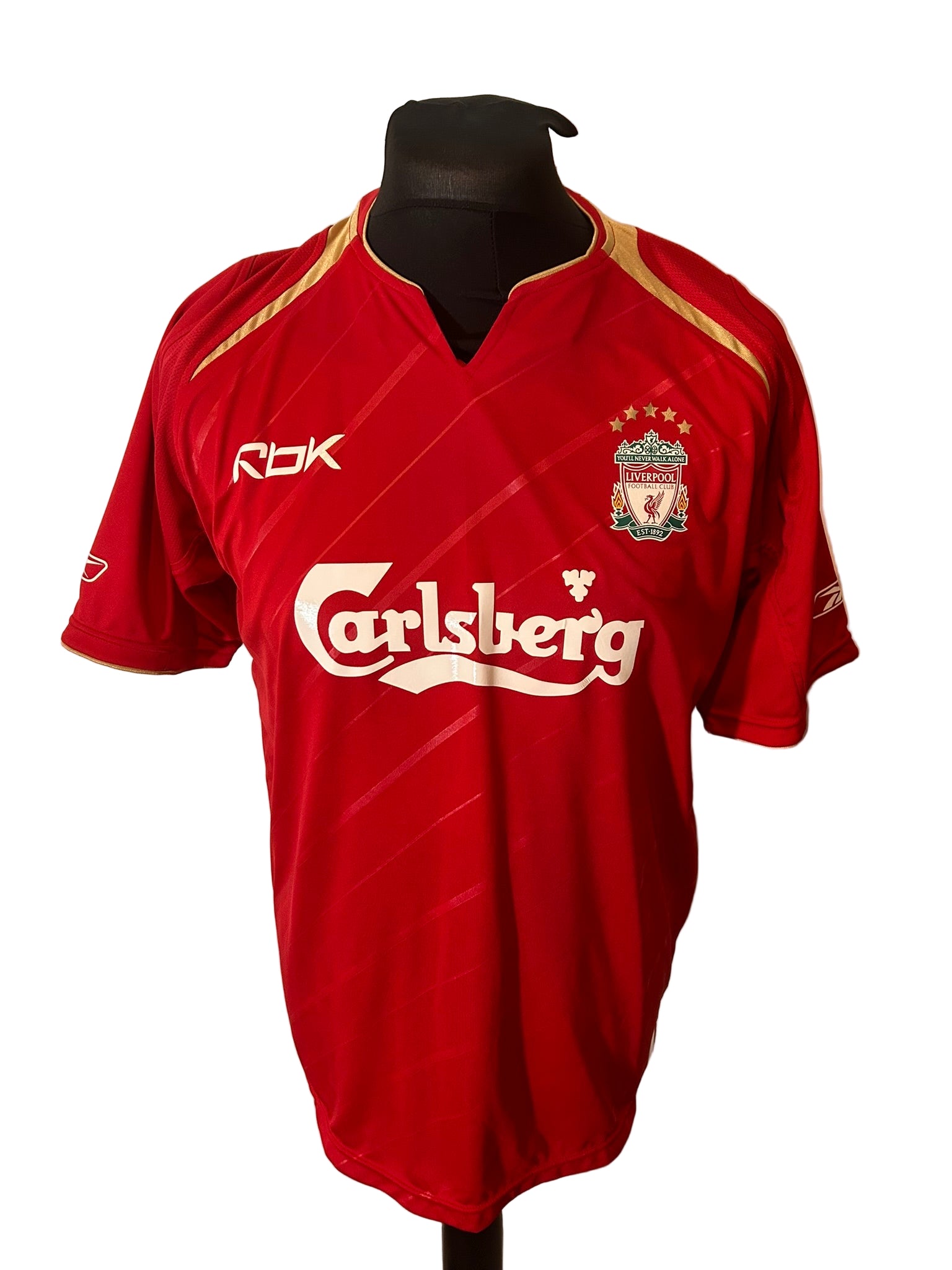 Liverpool 2005-06 European home football shirt, Reebok, medium, red, front