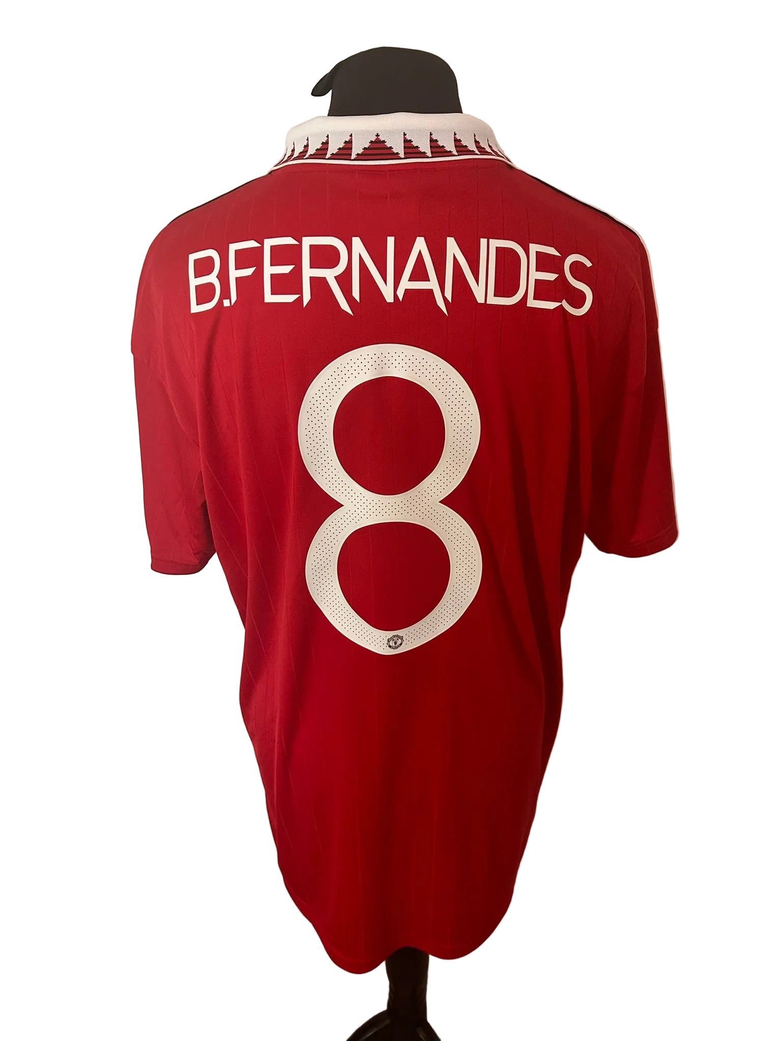 Manchester United 2022-23 home football shirt, red, Extra Large, XL, Adidas, Bruno Fernandes, back