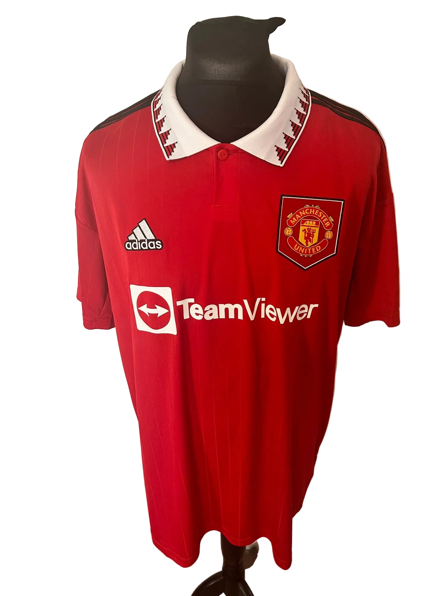 Manchester United 2022-23 home football shirt, red, Extra Large, XL, Adidas, Bruno Fernandes, front