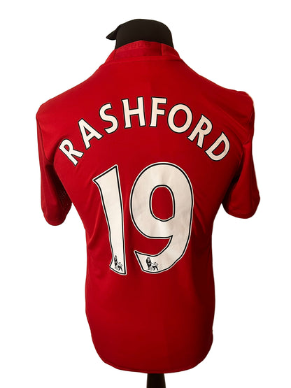 Manchester United 2016-17 home football shirt, adidas, small, white, Marcus Rashford, back
