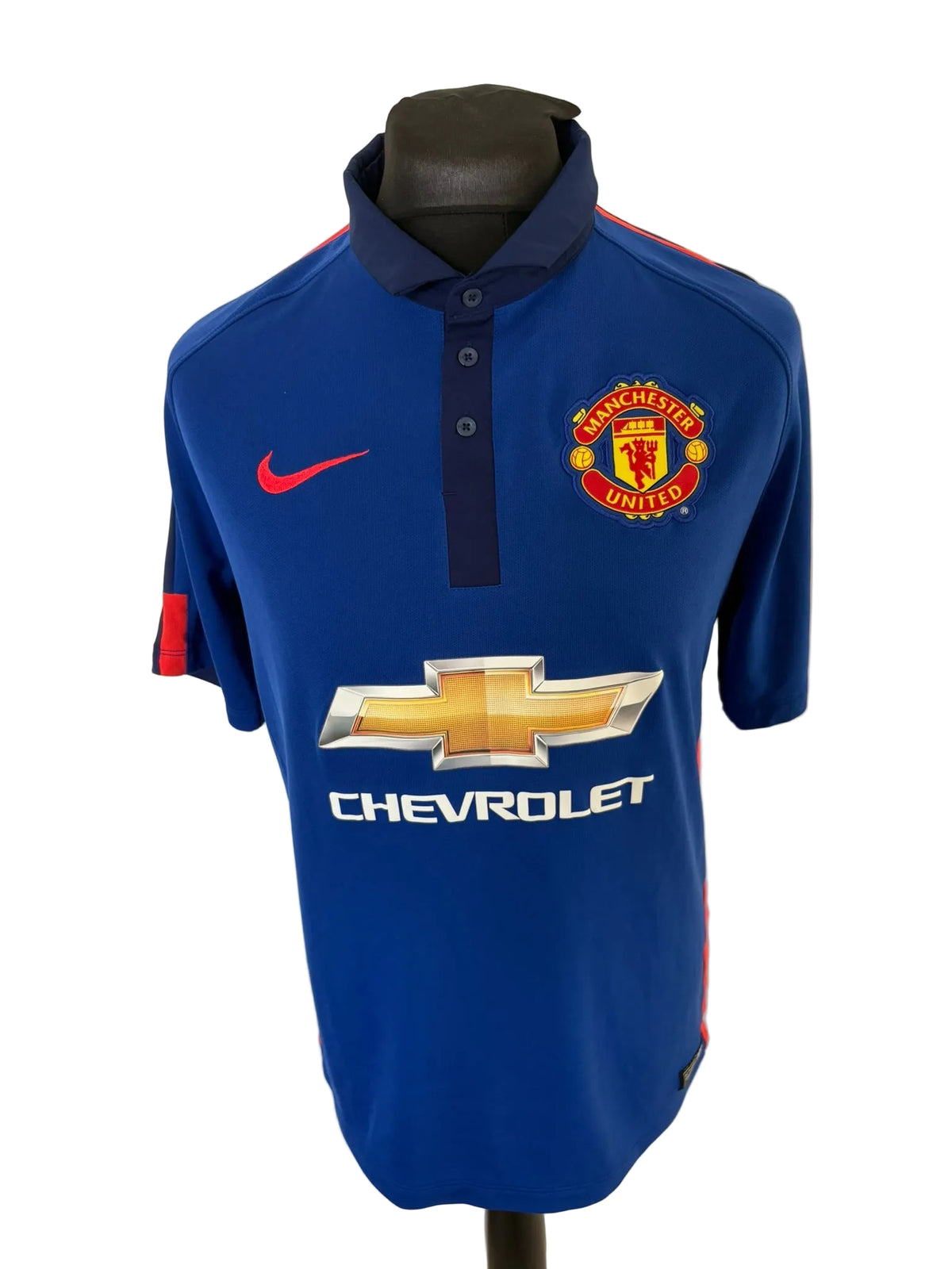 Manchester United 2014-15 third football shirt, blue, Large, Nike, Juan Mata, front