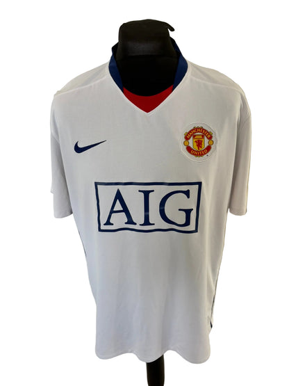 Manchester United 2008-10 away football shirt, white, Extra Large, XL, Nike, Cristiano Ronaldo, front