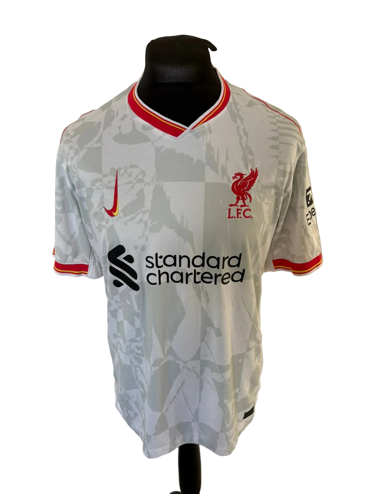 Liverpool 2024-25 third football shirt, white, medium, Nike, Mohamed Salah, front